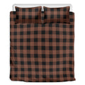 Brown And Black Buffalo Check Print Duvet Cover Bedding Set