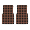 Brown And Black Buffalo Check Print Front Car Floor Mats