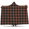 Brown And Black Buffalo Check Print Hooded Blanket