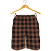 Brown And Black Buffalo Check Print Men's Shorts