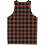 Brown And Black Buffalo Check Print Men's Tank Top