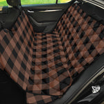 Brown And Black Buffalo Check Print Pet Car Back Seat Cover