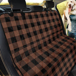 Brown And Black Buffalo Check Print Pet Car Back Seat Cover