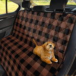 Brown And Black Buffalo Check Print Pet Car Back Seat Cover