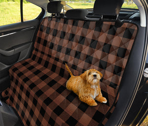 Brown And Black Buffalo Check Print Pet Car Back Seat Cover