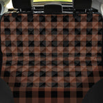 Brown And Black Buffalo Check Print Pet Car Back Seat Cover