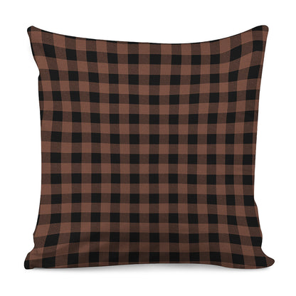 Brown And Black Buffalo Check Print Pillow Cover