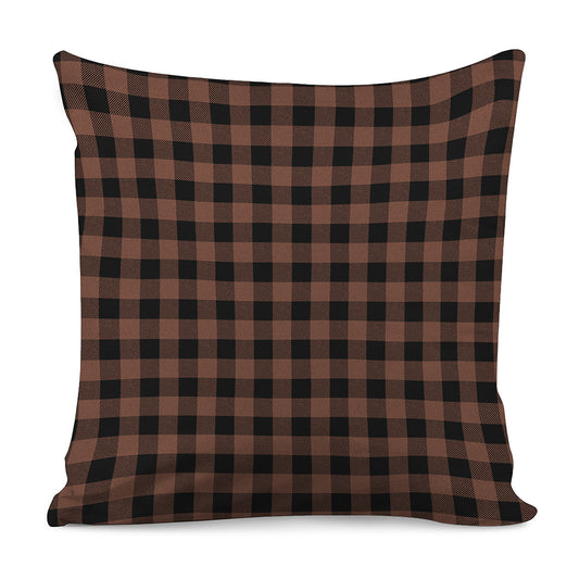 Brown And Black Buffalo Check Print Pillow Cover