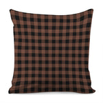 Brown And Black Buffalo Check Print Pillow Cover