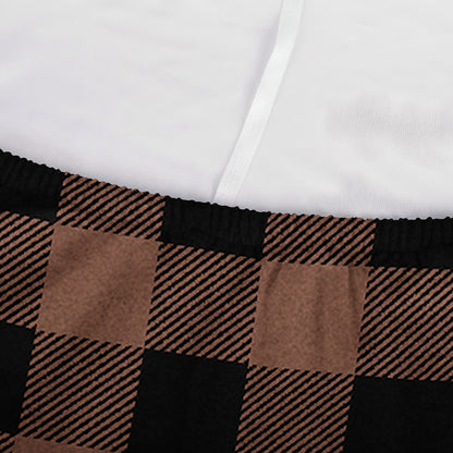 Brown And Black Buffalo Check Print Sofa Cover