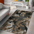 Brown And Black Camouflage Print Floor Mat