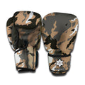Brown And Black Camouflage Print Boxing Gloves
