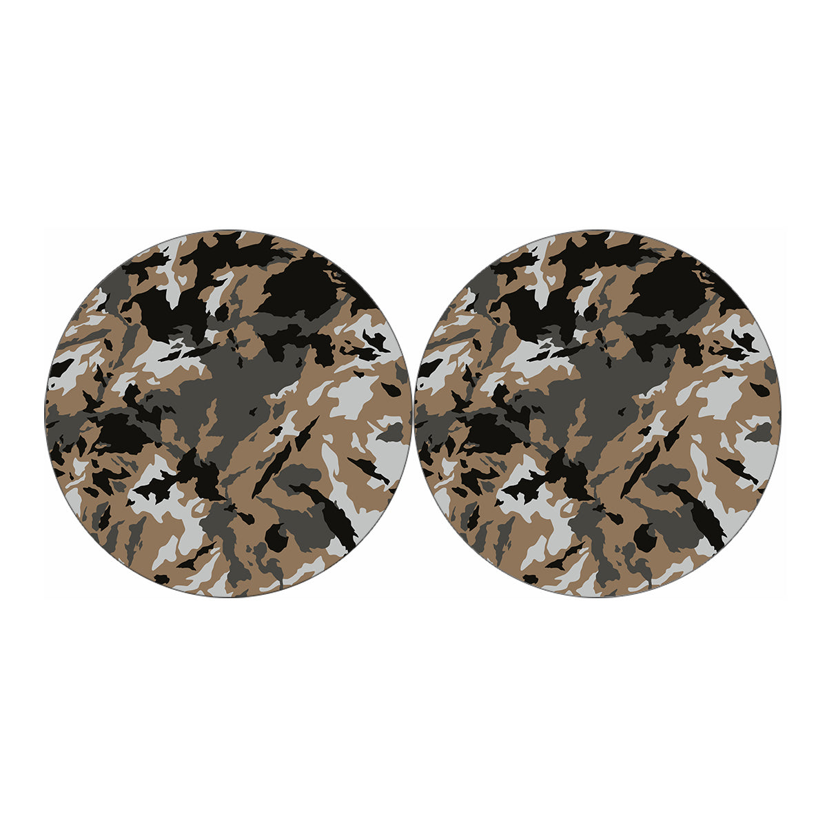 Brown And Black Camouflage Print Car Coasters