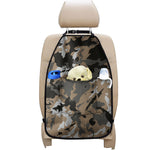 Brown And Black Camouflage Print Car Seat Organizers