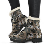 Brown And Black Camouflage Print Comfy Boots GearFrost