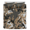 Brown And Black Camouflage Print Duvet Cover Bedding Set