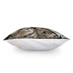 Brown And Black Camouflage Print Pillow Cover