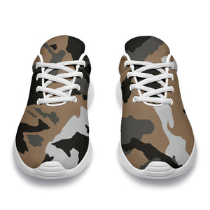 Brown And Black Camouflage Print Sport Shoes GearFrost