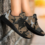 Brown And Black Camouflage Print Sport Shoes GearFrost