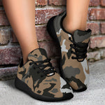 Brown And Black Camouflage Print Sport Shoes GearFrost