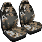 Brown And Black Camouflage Print Universal Fit Car Seat Covers