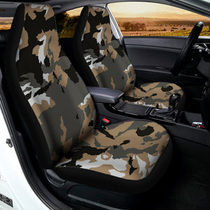 Brown And Black Camouflage Print Universal Fit Car Seat Covers