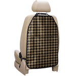 Brown And Black Houndstooth Print Car Seat Organizers