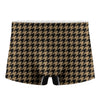 Brown And Black Houndstooth Print Men's Boxer Briefs