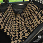 Brown And Black Houndstooth Print Pet Car Back Seat Cover