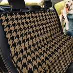 Brown And Black Houndstooth Print Pet Car Back Seat Cover