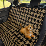 Brown And Black Houndstooth Print Pet Car Back Seat Cover