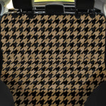 Brown And Black Houndstooth Print Pet Car Back Seat Cover