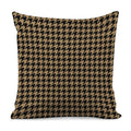 Brown And Black Houndstooth Print Pillow Cover