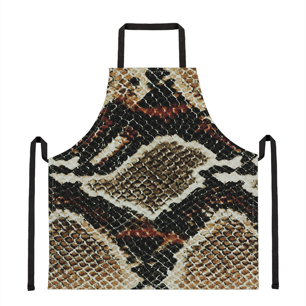 Brown And Black Snakeskin Print Apron