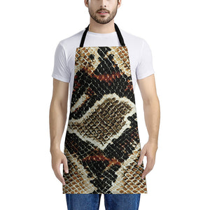 Brown And Black Snakeskin Print Apron