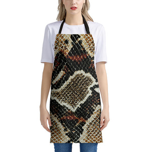 Brown And Black Snakeskin Print Apron