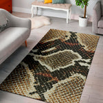 Brown And Black Snakeskin Print Area Rug