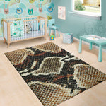 Brown And Black Snakeskin Print Area Rug