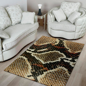 Brown And Black Snakeskin Print Area Rug