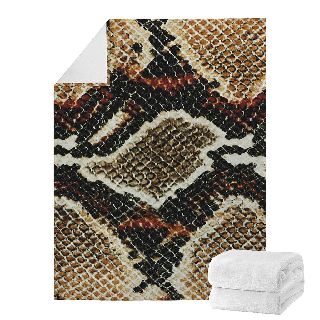 Brown And Black Snakeskin Print Blanket