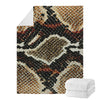 Brown And Black Snakeskin Print Blanket