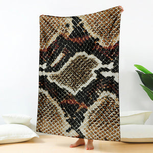 Brown And Black Snakeskin Print Blanket