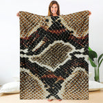 Brown And Black Snakeskin Print Blanket