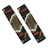 Brown And Black Snakeskin Print Car Seat Belt Covers