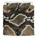 Brown And Black Snakeskin Print Duvet Cover Bedding Set
