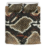 Brown And Black Snakeskin Print Duvet Cover Bedding Set