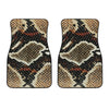 Brown And Black Snakeskin Print Front Car Floor Mats