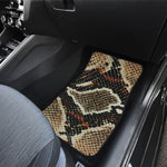 Brown And Black Snakeskin Print Front Car Floor Mats