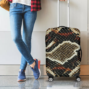 Brown And Black Snakeskin Print Luggage Cover