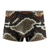 Brown And Black Snakeskin Print Men's Boxer Briefs